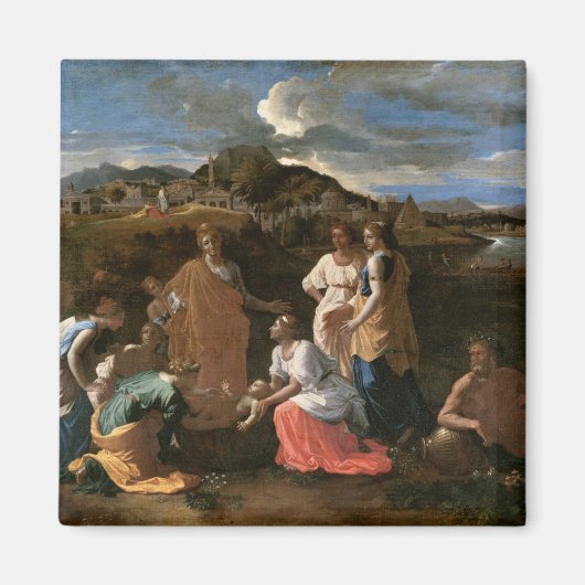 モーセが水から救い出された， 1647 マグネット (正面)