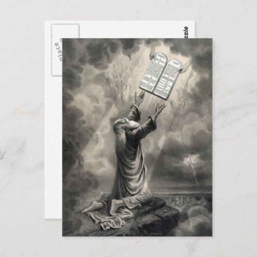 モーセが法律のはがきを受ける ポストカード (正面/裏面)