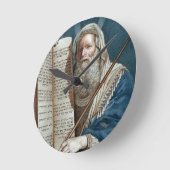 モーセと十戒 ラウンド壁時計 (傾斜)