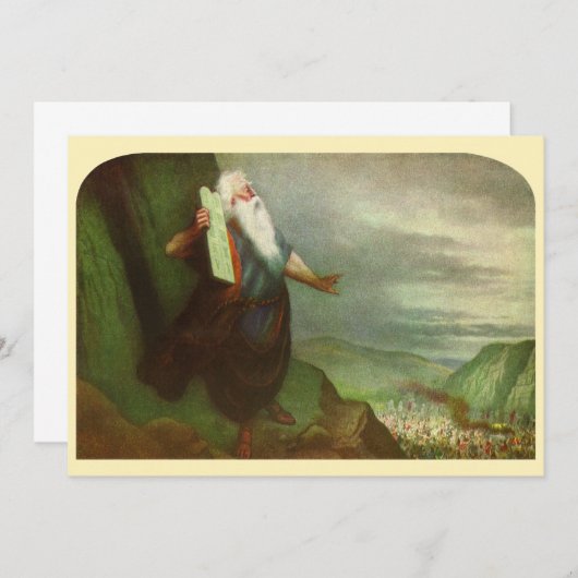 モーセと十戒、ヴィンテージ宗教 (正面/裏面)