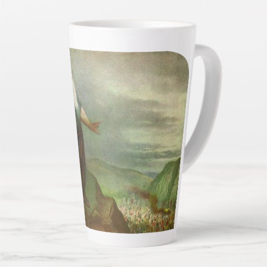 モーセと十戒、ヴィンテージ宗教 カフェラテマグ (右アングル)