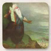 モーセと十戒、ヴィンテージ宗教 コースター (正面)