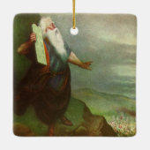 モーセと十戒、ヴィンテージ宗教 セラミックオーナメント (裏面)