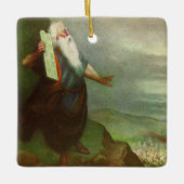 モーセと十戒、ヴィンテージ宗教 セラミックオーナメント (正面)