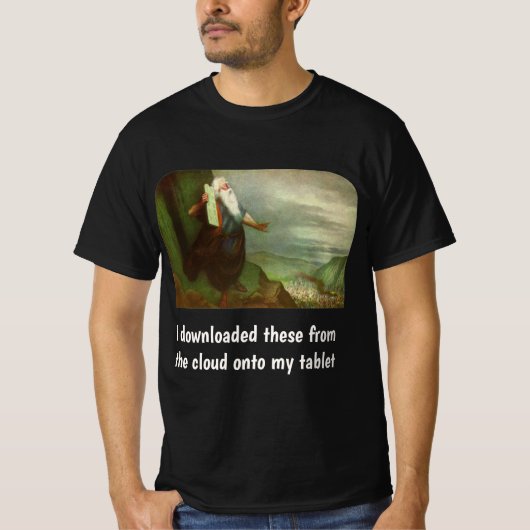 モーセと十戒、ヴィンテージ宗教 Tシャツ (正面)