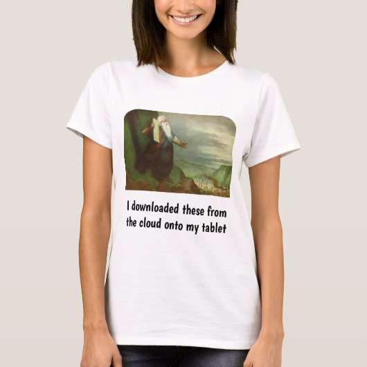 モーセと十戒、ヴィンテージ宗教 Tシャツ (正面)