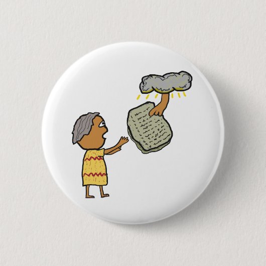 モーセと十戒 缶バッジ (正面)