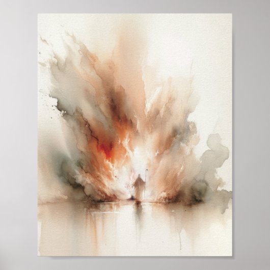 モーセと燃えるブッシュ – デジタルスケッチ ポスター (正面)