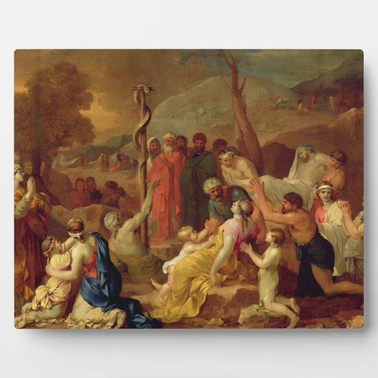 モーセとBrazen Serpent, c.1653-54 (caの油) フォトプラーク (正面)