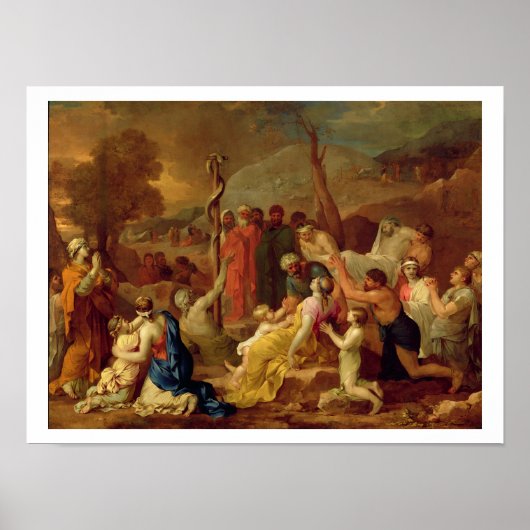 モーセとBrazen Serpent, c.1653-54 (caの油) ポスター (正面)