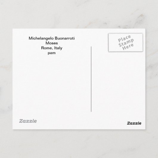 モーセのはがき ポストカード (裏面)