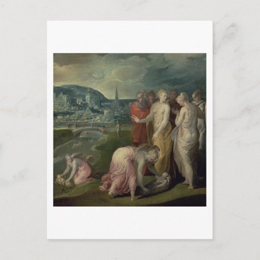 モーセの発見(キャンバス上の油) ポストカード (正面)