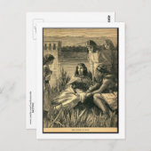 モーセの発見,聖書,ヴィンテージ ポストカード (正面/裏面)