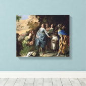 モーセの発見, c.1650-56 (キャンバス上の油) キャンバスプリント (インサイチュ (ウッドフロア))