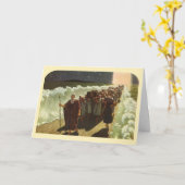 モーセの紅海渡り、ヴィンテージ宗教 カード (黄色い花)