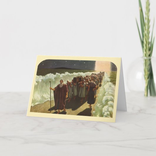 モーセの紅海渡り、ヴィンテージ宗教 カード (正面)