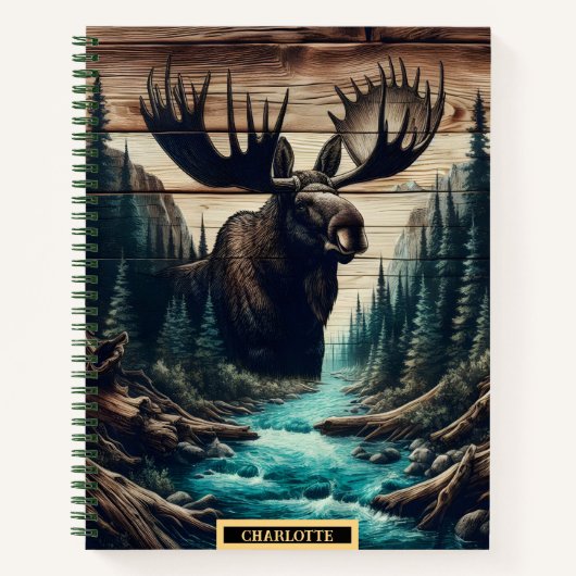 モーセは夜明けのノートで穏やかな川によって現れる ノートブック (正面)