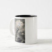 モーセは法のマグカップを受ける ツートーンマグカップ (正面左)