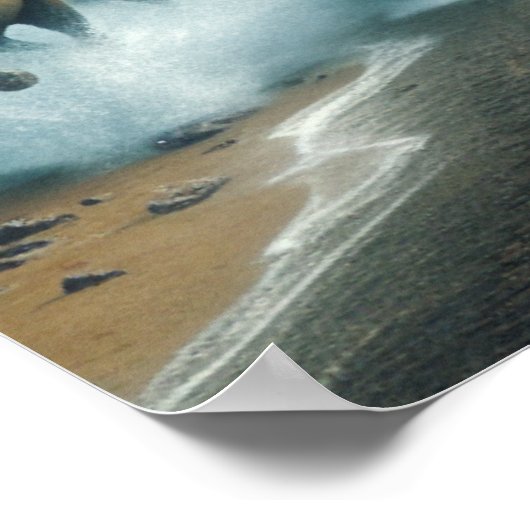 モーセは紅海の聖書の聖句アート、出エジプトを分ける ポスター (角)