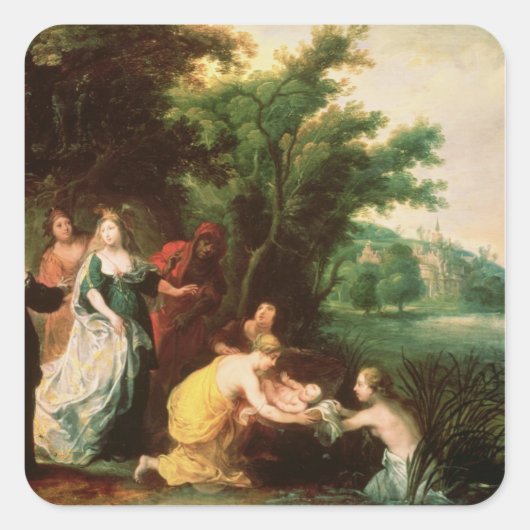 モーセを発見するファラオの娘 スクエアシール (正面)