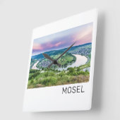 モーセルループサンセットクロエフパノラマドイツ スクエア壁時計 (傾斜)