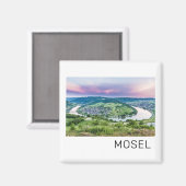 モーセルループサンセットクロエフパノラマドイツ マグネット (正面/裏面)