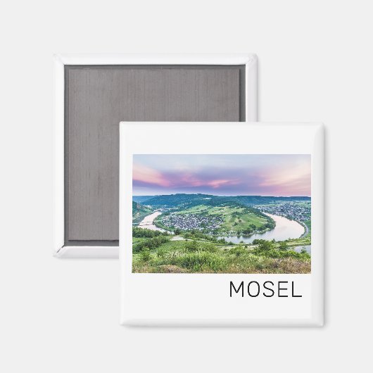 モーセルループサンセットクロエフパノラマドイツ マグネット (正面/裏面)
