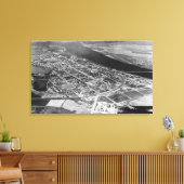 モーセ湖、WA町の写真の空中表示 キャンバスプリント (インサイチュ (リビング))