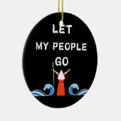 モーセ紅海ユダヤ人女性男性パスソーバー セラミックオーナメント (右)