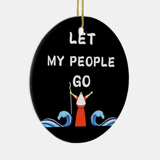 モーセ紅海ユダヤ人女性男性パスソーバー セラミックオーナメント (右)