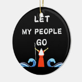 モーセ紅海ユダヤ人女性男性パスソーバー セラミックオーナメント (左)