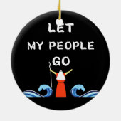 モーセ紅海ユダヤ人女性男性パスソーバー セラミックオーナメント (裏面)