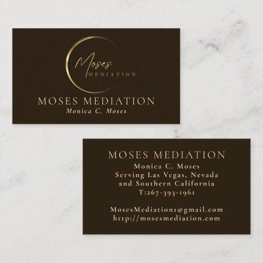 モーセ調停Iモニカモーセ 名刺 (正面/裏面)