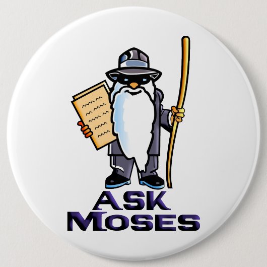 モーセ頼ス 缶バッジ (正面)