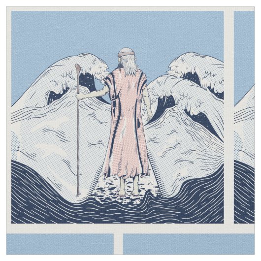 モーセ・クリスチャン・アート ファブリック (クローズアップ)