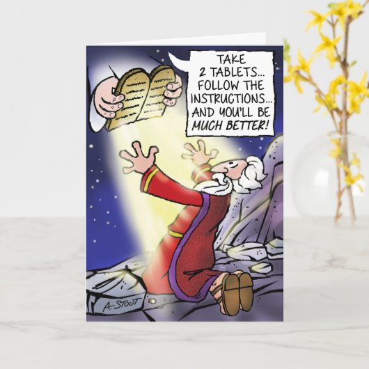 モーセ：元気になれ！- カード (黄色い花)