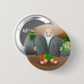 モーゼおよび10の命令の聖書の物語 缶バッジ (正面&裏面)