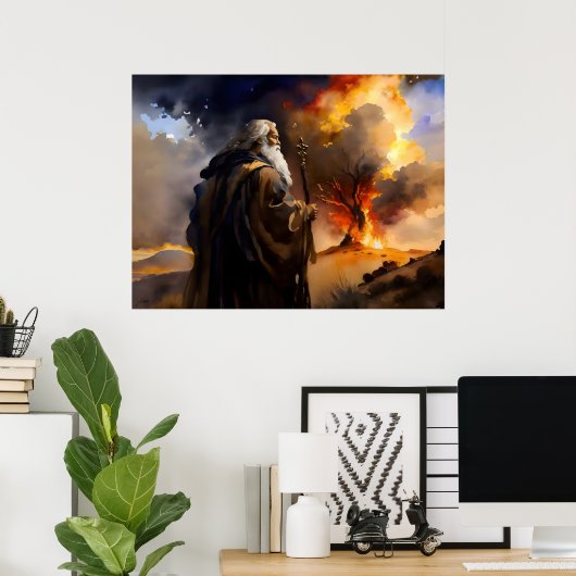 モーゼと燃えている茂み ポスター (ホームオフィス)