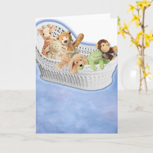 モーゼのバスケットのプラシ天のおもちゃ カード (黄色い花)