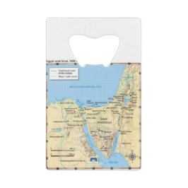 モーゼの出国エジプトおよびシナイ1400年から1200年の地図B クレジットカード栓抜き