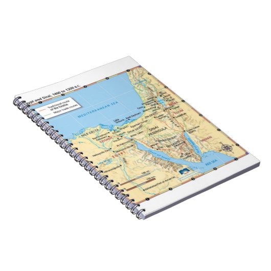 モーゼの出国エジプトおよびシナイ1400年から1200年の地図B ノートブック (右側)