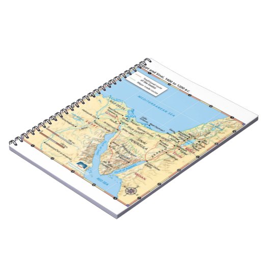 モーゼの出国エジプトおよびシナイ1400年から1200年の地図B ノートブック (左側)