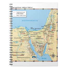 モーゼの出国エジプトおよびシナイ1400年から1200年の地図B ノートブック