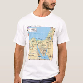 モーゼの出国エジプトおよびシナイ1400年から1200年の地図B Tシャツ