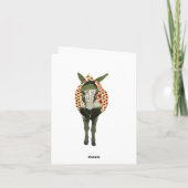 モーゼの赤いバラのモノグラムNotecard ノートカード (裏面)