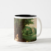 モーゼを発見しているファラオの娘 ツートーンマグカップ (正面右)