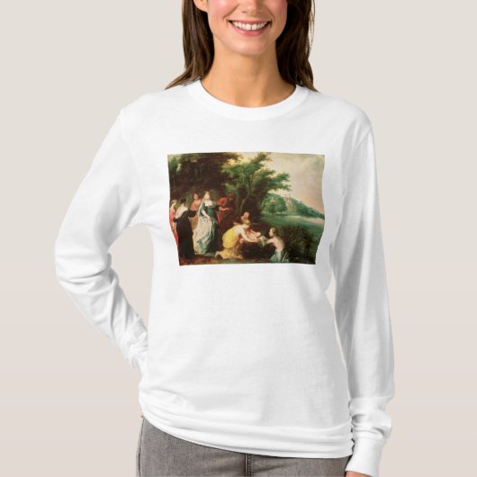 モーゼを発見しているファラオの娘 Tシャツ (正面)