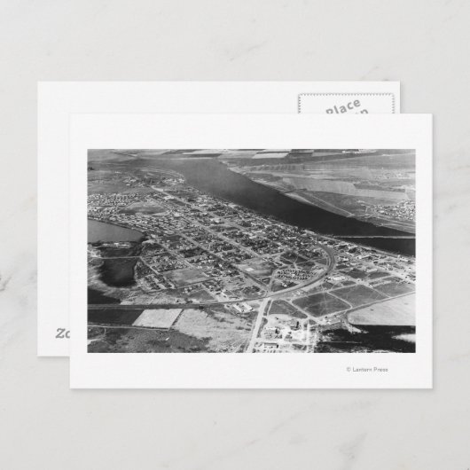 モーゼスレイク、WA 町の航空写真 ポストカード (正面/裏面)