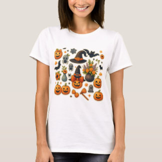 モーゼハロウィーンTシャツ – おもしろい秋ムースコスタム Tシャツ