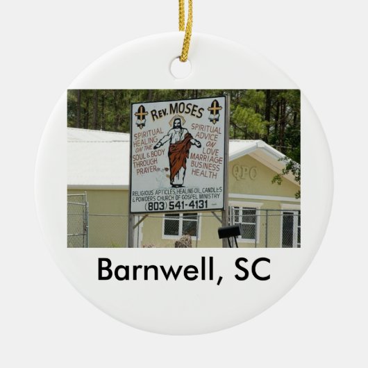 モーゼ、Barnwell。 SC セラミックオーナメント (正面)